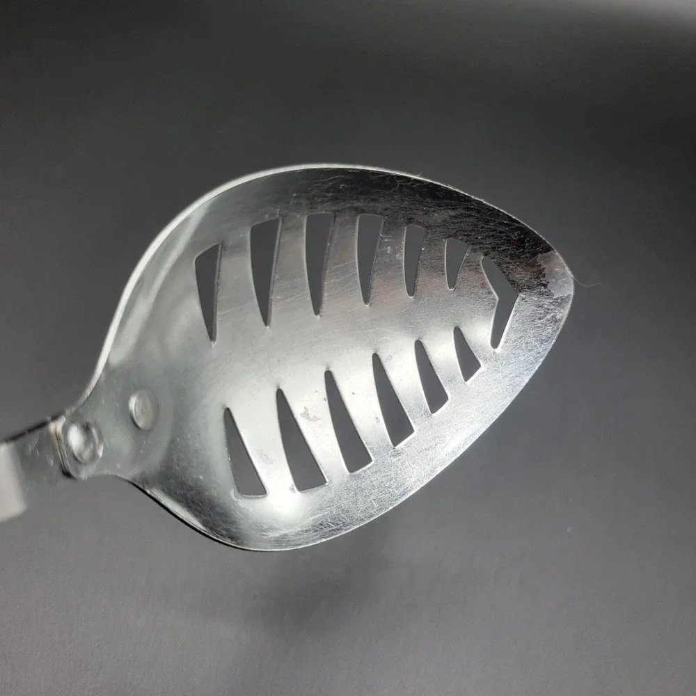 Vintage Androck Heart Handle Stainless Steel Slotted Serving Spoon READ